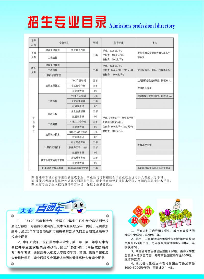 湖北省工業(yè)建筑學(xué)校2018年秋季招生簡章(圖3)